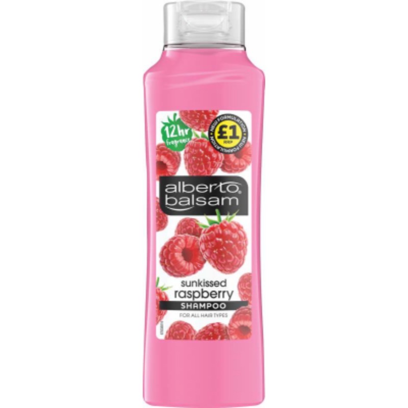 ALBERTO BALSAM S/POO 350ML RASPBERRY PK6
